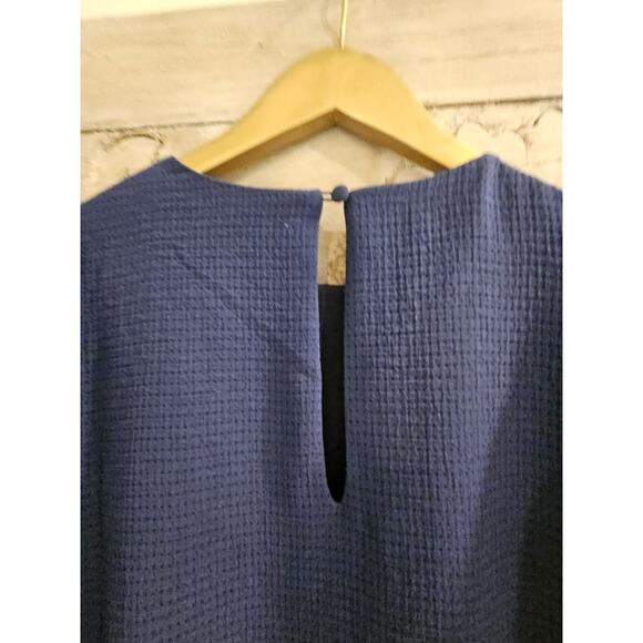 NWOT H&M Royal Blue Puff Sleeve A Line Dress Size 2 Tie Sleeve Lined - Picture 4 of 9